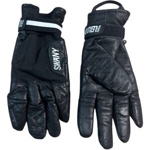 Swany Mens XL Genuine Leather Ski Snowboard Gloves Black FX 10R